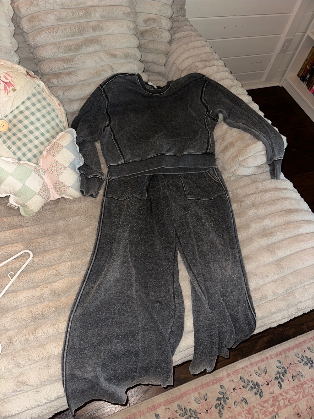 Charcoal Gray Two-Piece Lounge Set